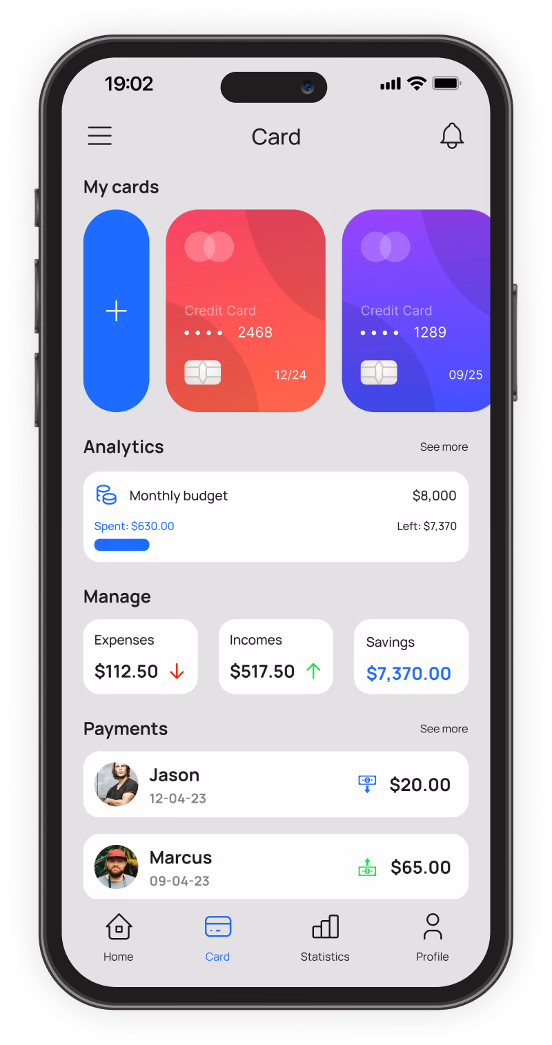 iMoney Card Screen