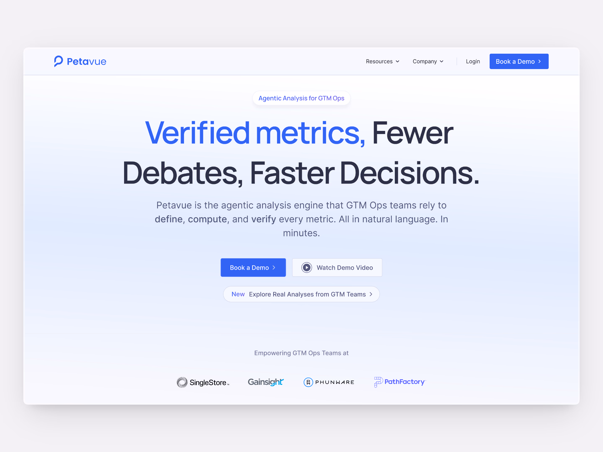 Petavue website overview