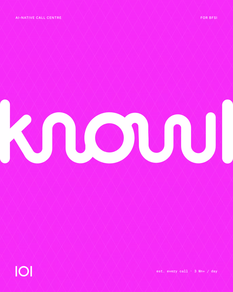the Knowl wordmark cropped huge in white rounded letters on magenta