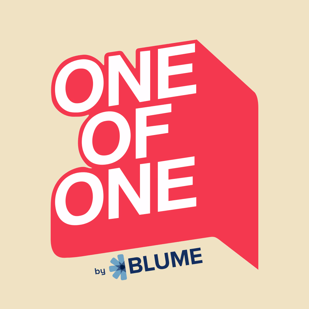 The Blume Red mark on cream